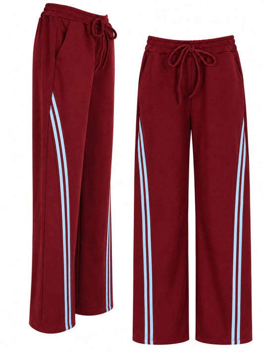 Broek streep red/blue