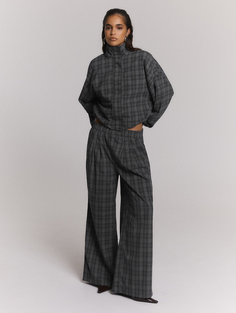 Oversized check jacket SKYE