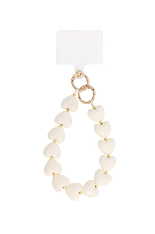 Classy Hartvormig Telefoonkoord - Gebroken Wit