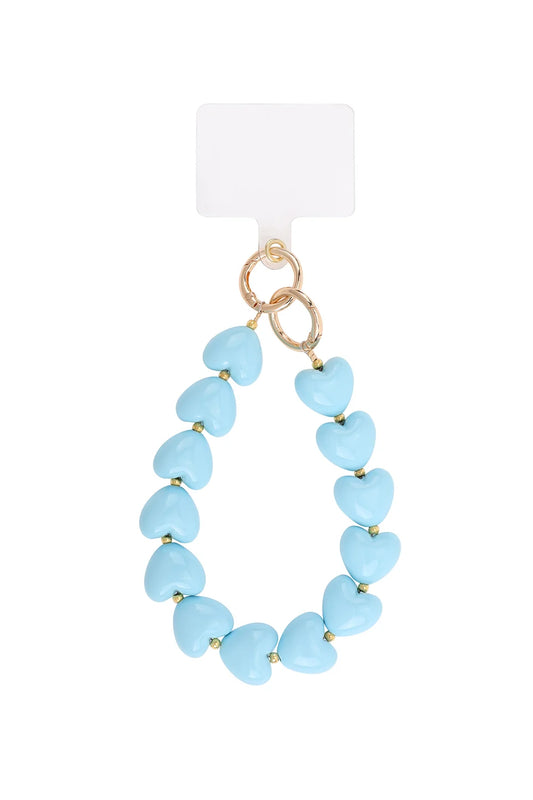 Classy Hartvormig Telefoonkoord - Babyblauw