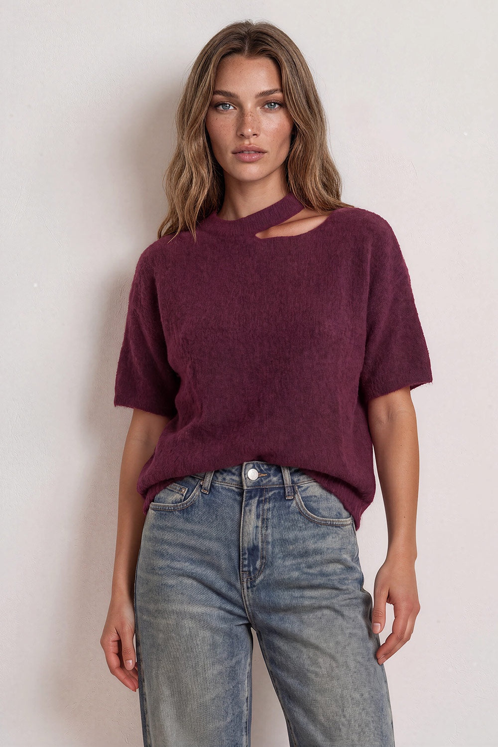 Truitje alpaca one shoulder
