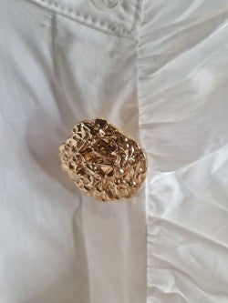 Katoenen Blouse met Gouden Broches