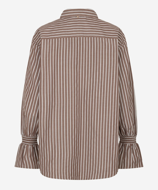 Tayla-tie brown blouse