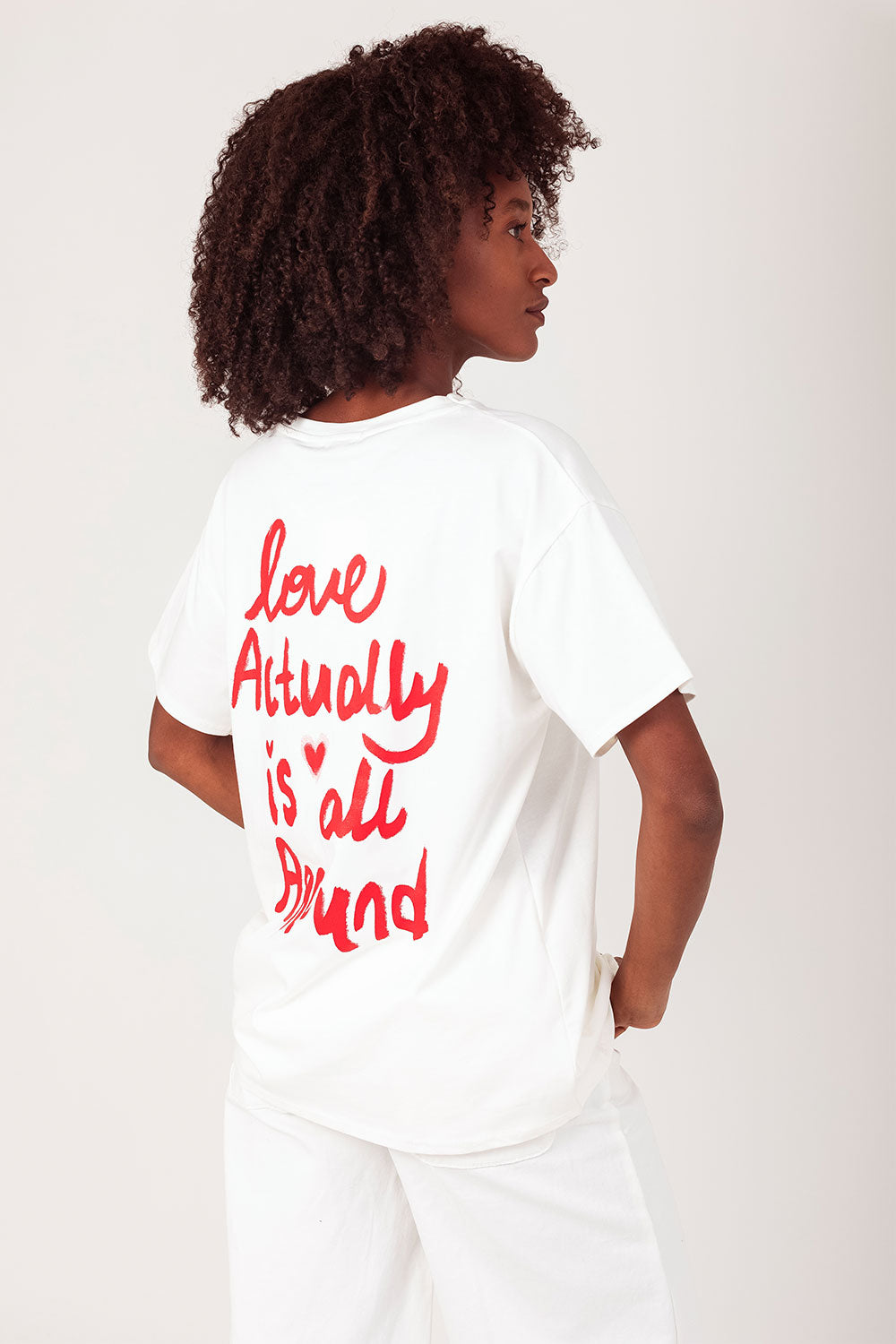 T-shirt Love – Wit/Rood