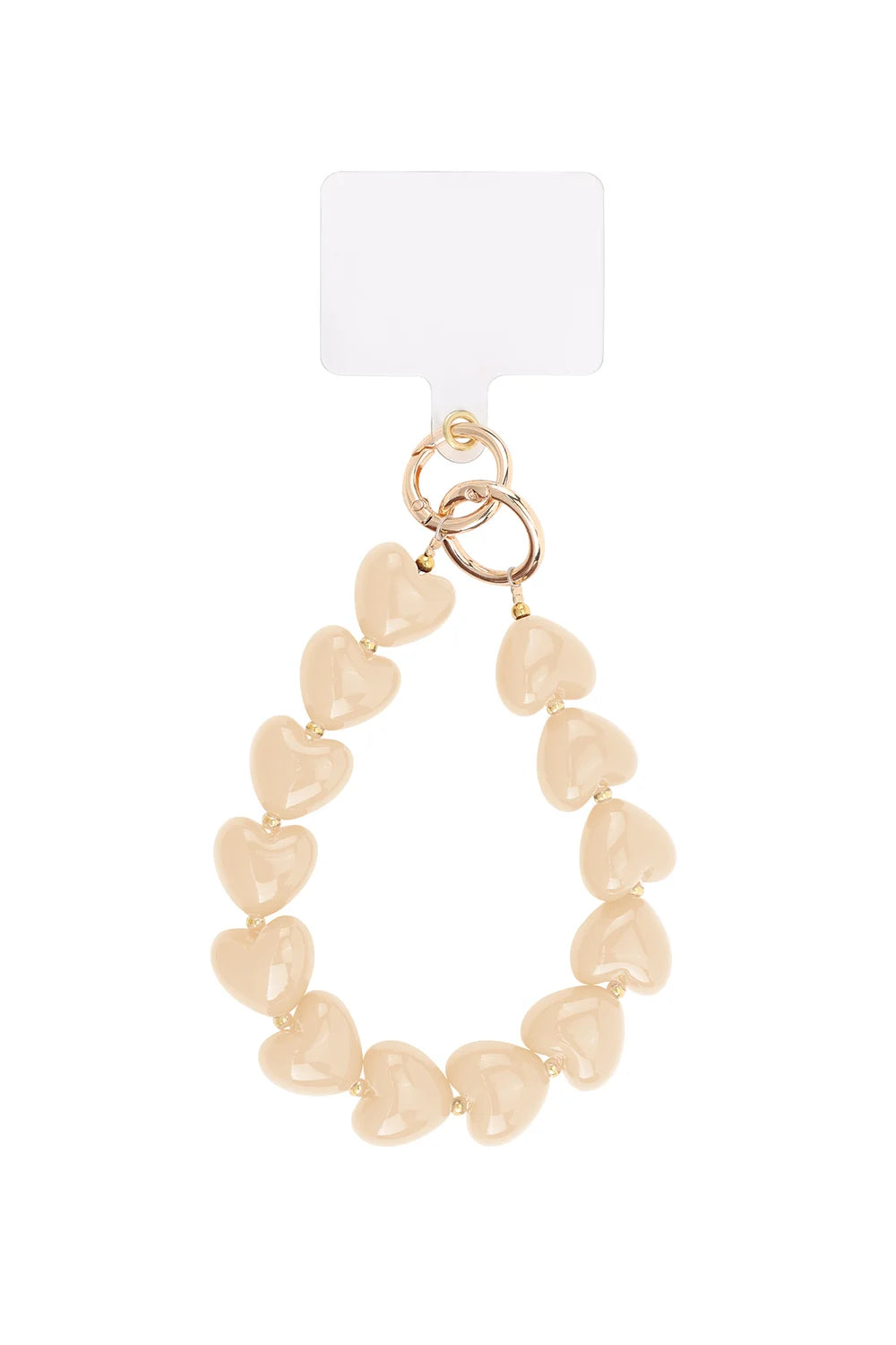 Classy Hartvormig Telefoonkoord - Abrikoos