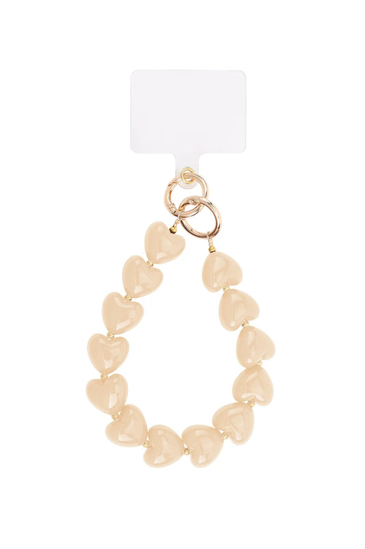 Classy Hartvormig Telefoonkoord - Abrikoos