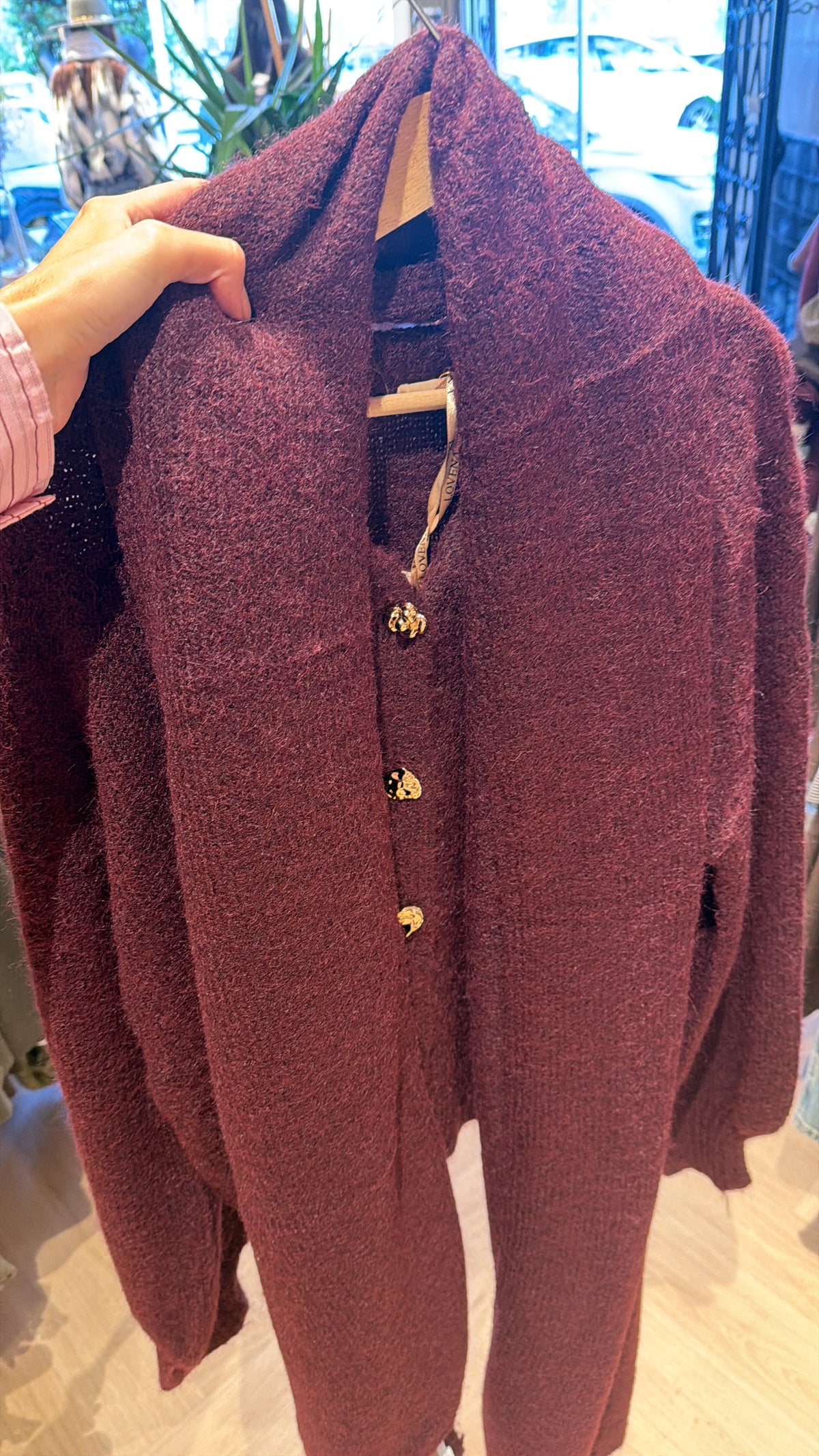 Vest gouden knoop sjaal