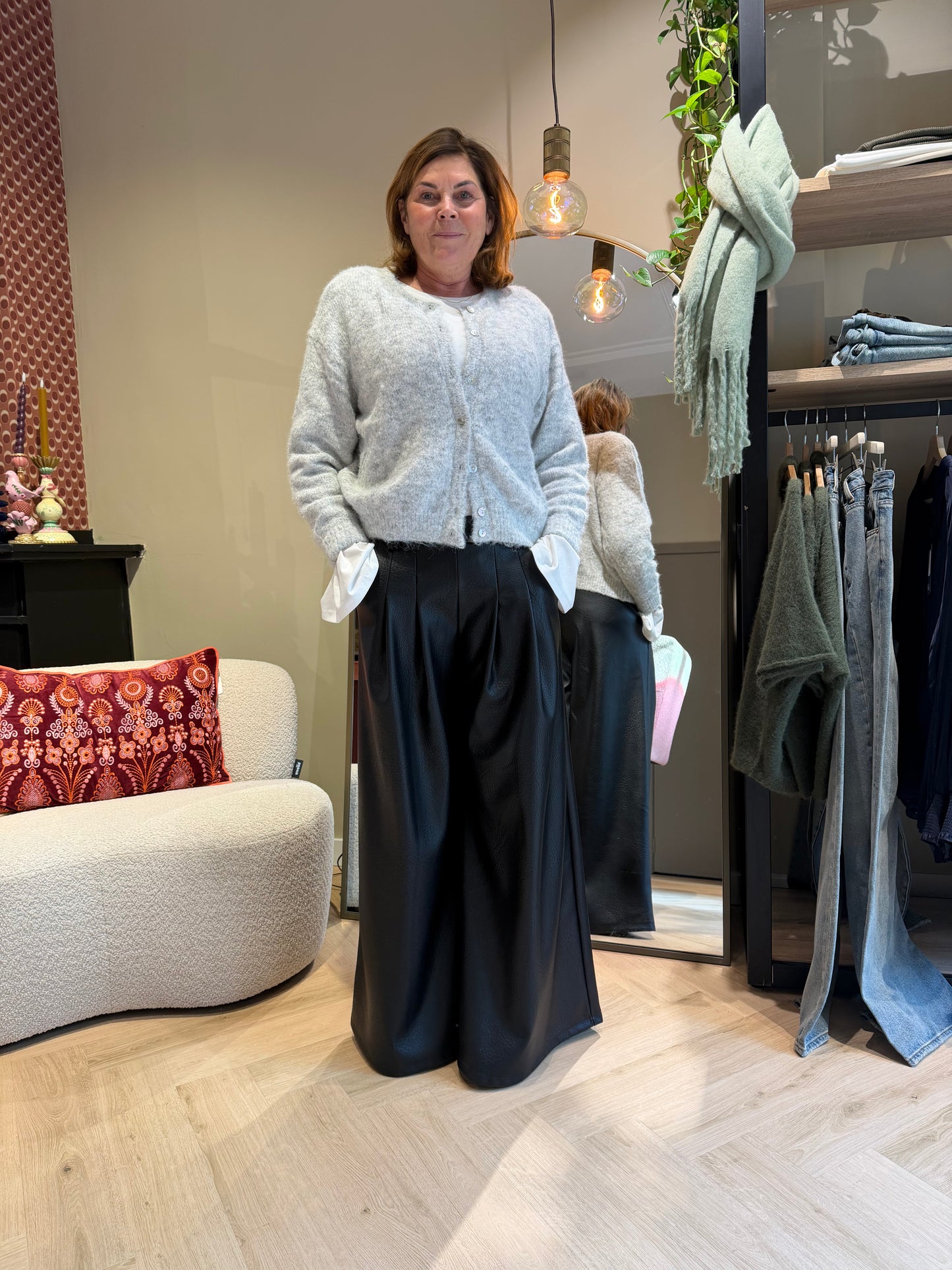 PU wide leg