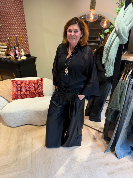 PU wide leg