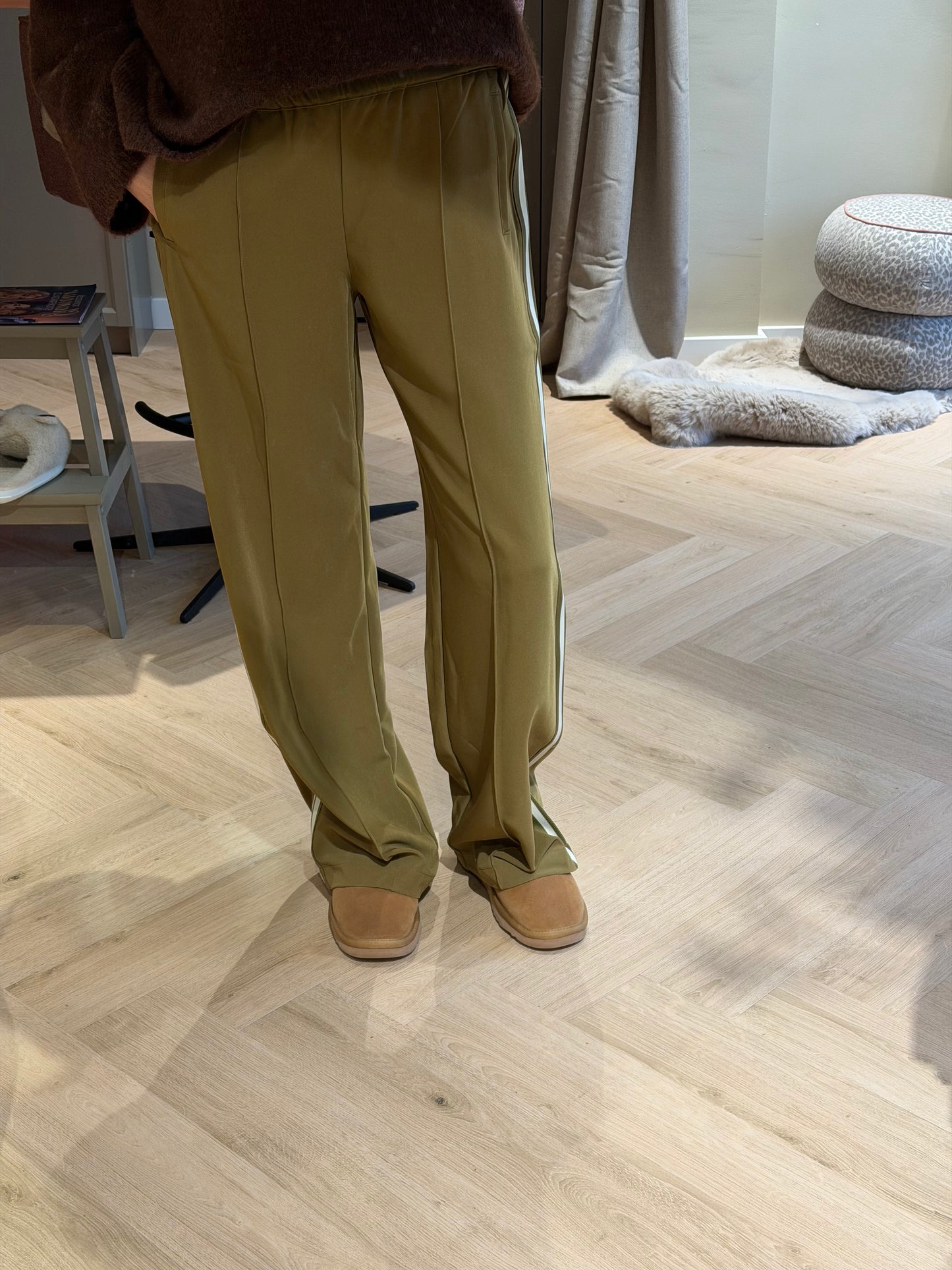 Broek groen streep