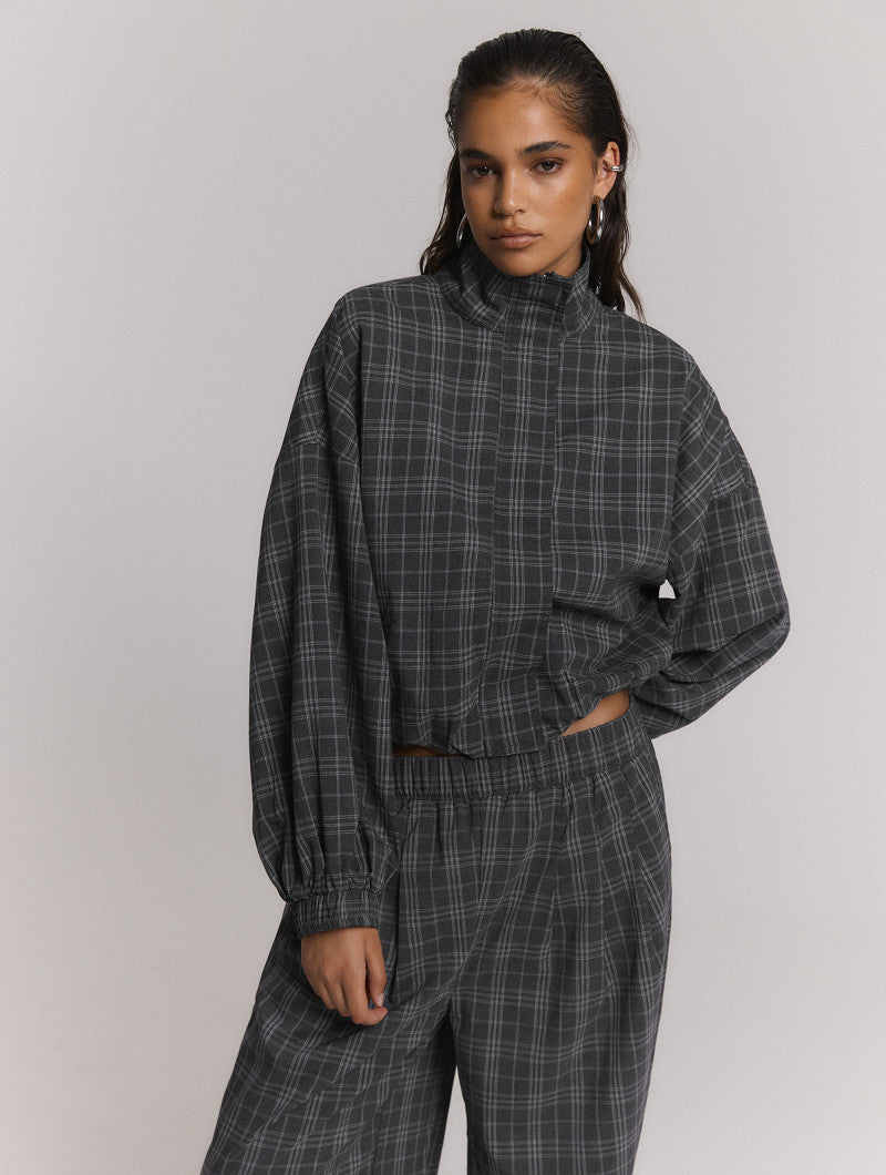 Oversized check jacket SKYE