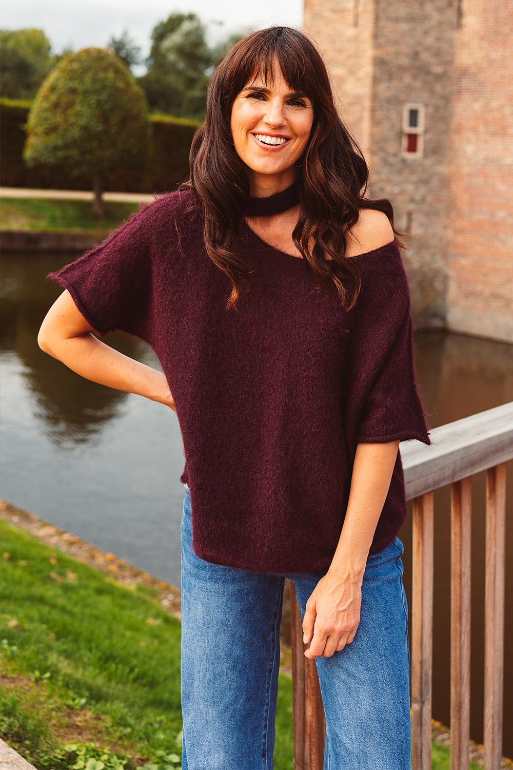 Truitje alpaca one shoulder