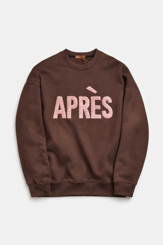 Après Sweater - Bruin met Roze Letters
