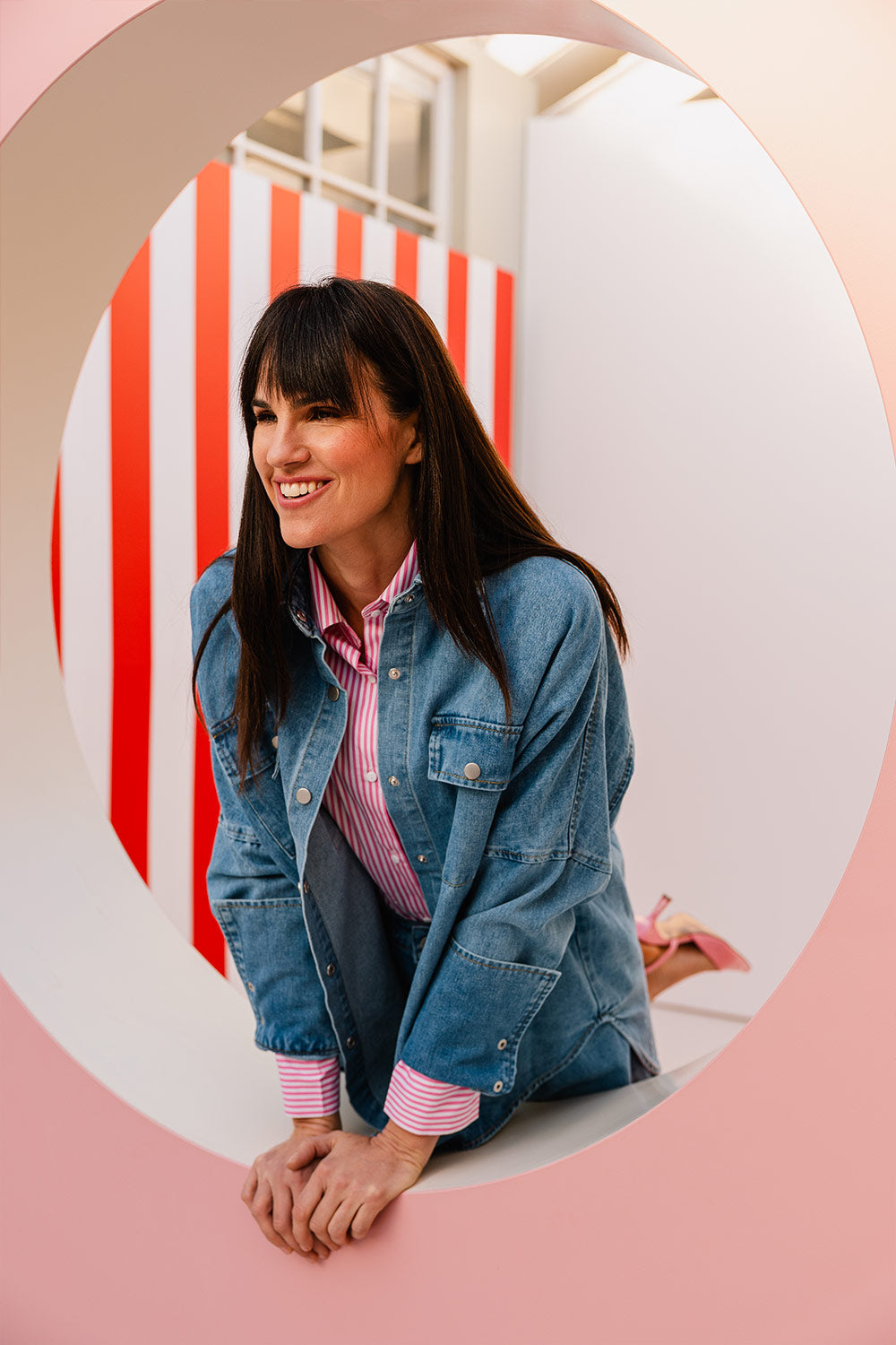 Jeans Blouse – Donkerblauw – Oversized Fit