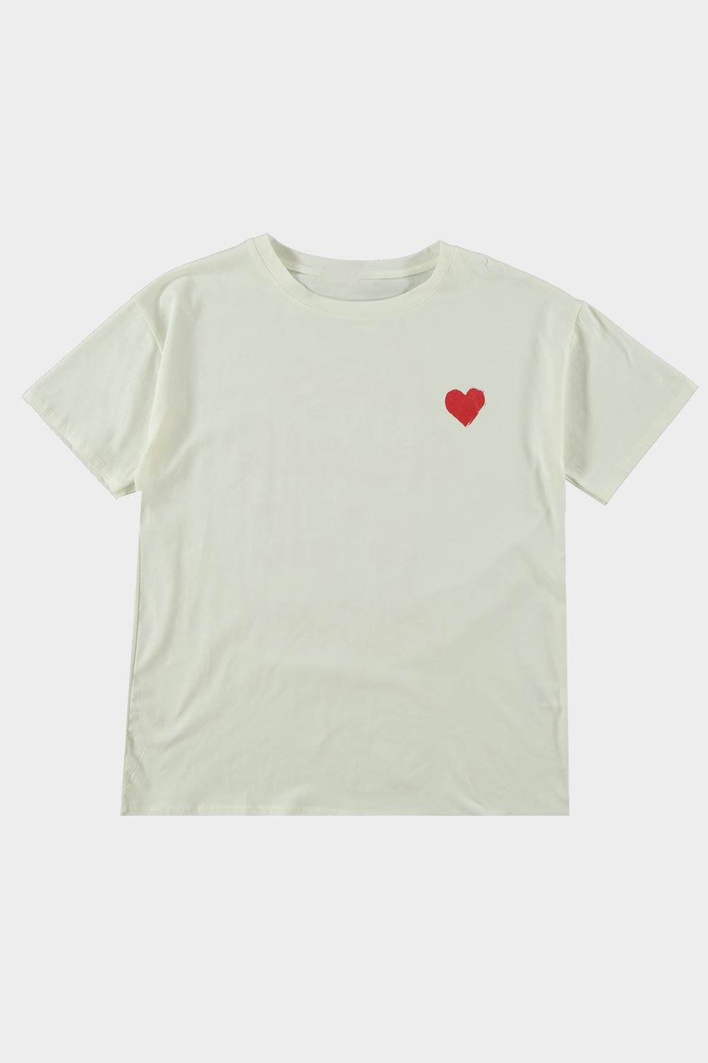 T-shirt Love – Wit/Rood