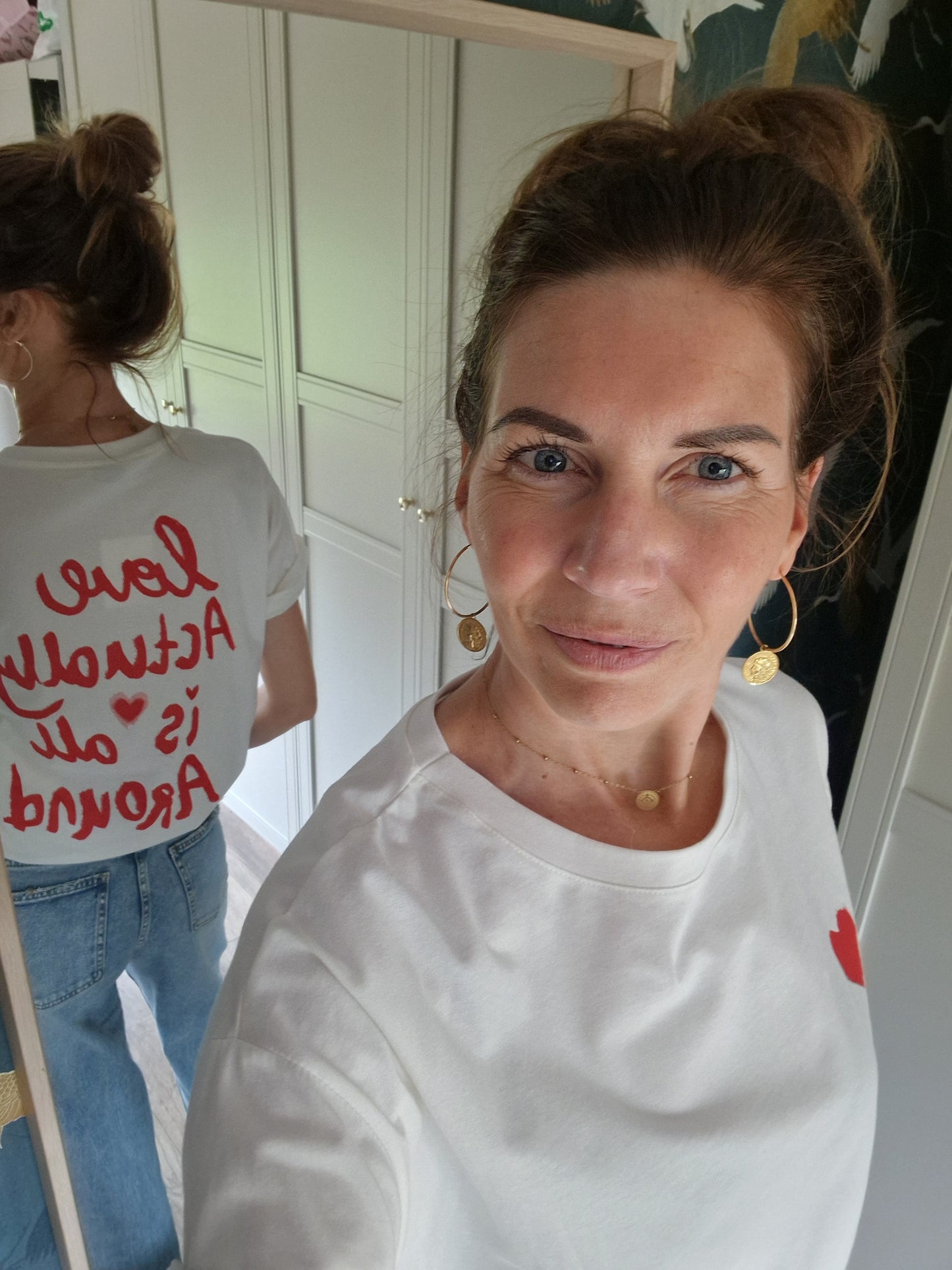 T-shirt Love – Wit/Rood