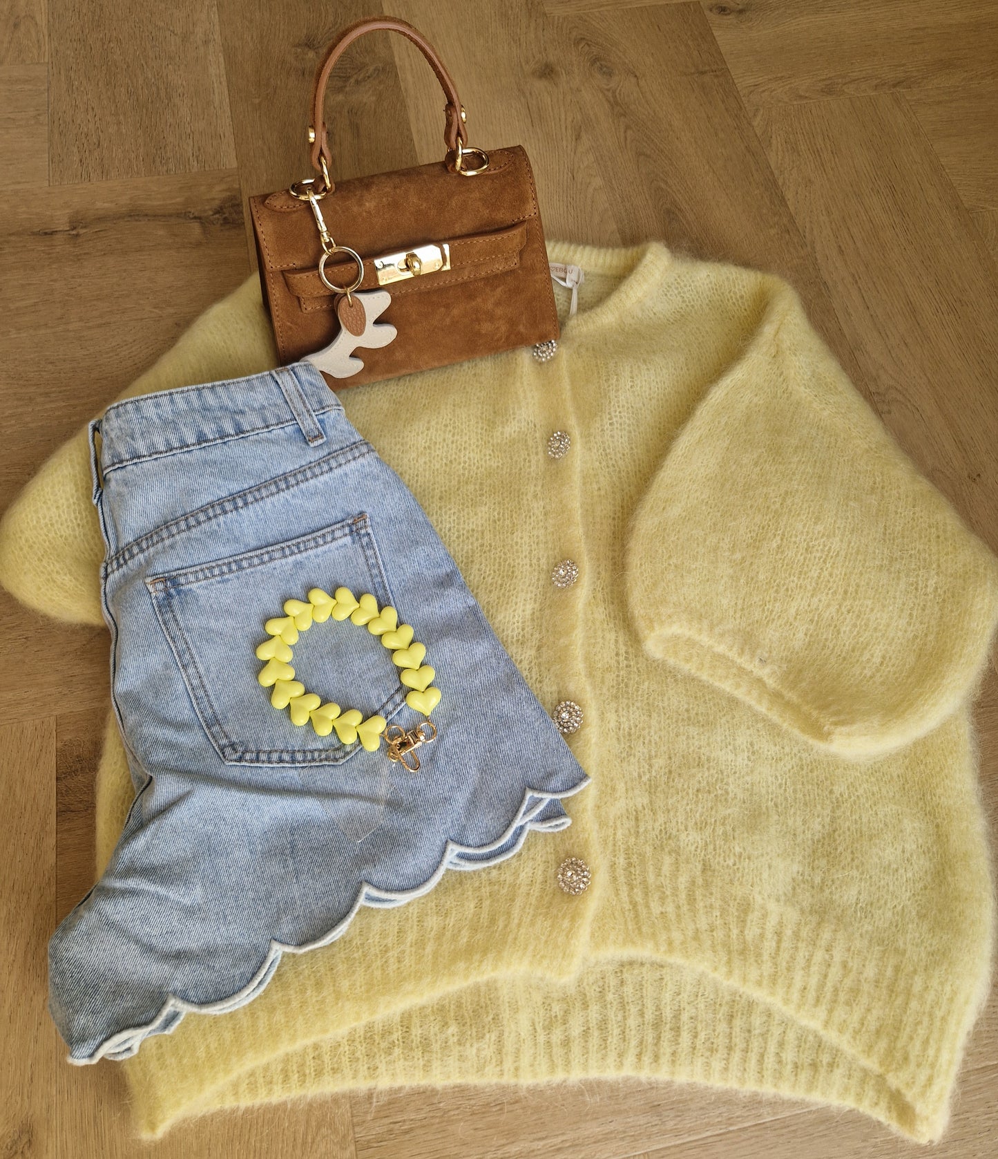 Short Jeans met Schulprand – Lichtblauw