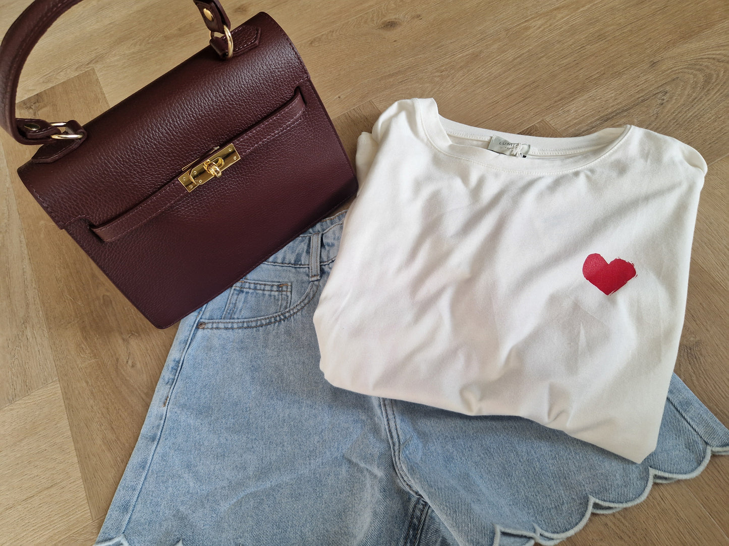 T-shirt Love – Wit/Rood