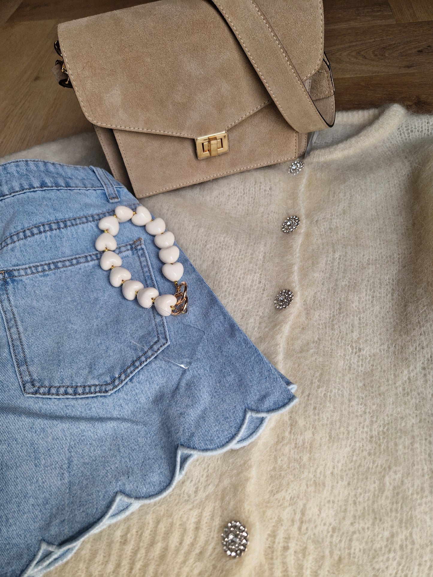 Short Jeans met Schulprand – Lichtblauw