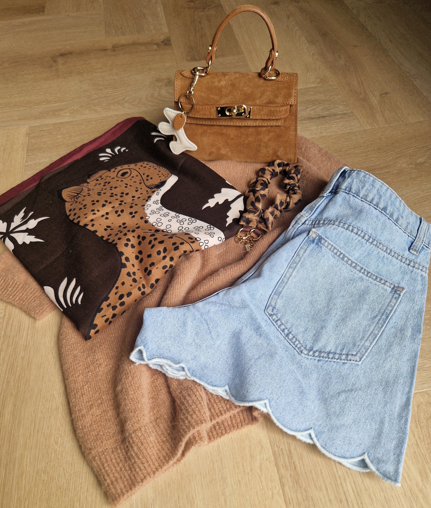 Short Jeans met Schulprand – Lichtblauw