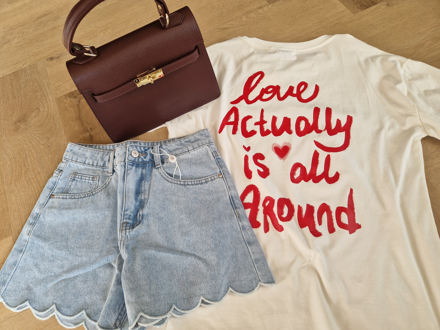 Short Jeans met Schulprand – Lichtblauw